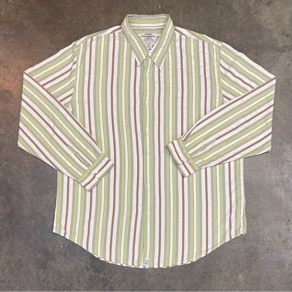 Vintage Polo Jeans Co Ralph Lauren Striped Button Shirt - Picture 3 of 8
